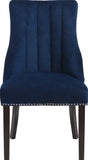 Oxford Velvet Dining Chair Set - Luxurious Curved Back, Deep Tufting & Chrome Nailheads for Elegance