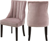 Oxford Velvet Dining Chair Set - Luxurious Curved Back, Deep Tufting & Chrome Nailheads for Elegance