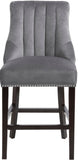Oxford Velvet Contemporary Stool Set - Elegant Black Upholstered Design for Stylish Seating