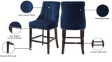 Oxford Velvet Contemporary Stool Set - Elegant Black Upholstered Design for Stylish Seating