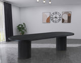 Belinda Mid-Century Modern Solid Wood Dining Table with Unique Fluted Bases and Adjustable Leaves