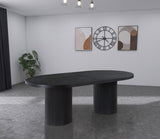 Belinda Mid-Century Modern Solid Wood Dining Table with Unique Fluted Bases and Adjustable Leaves