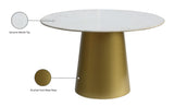 Sorrento Marble Dining Table - Elegant Round Design with Brushed Gold Base for Contemporary Spaces