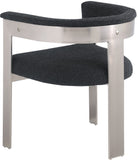 Romeo Dining Chairs Set of 2 - Elegant Upholstered Design with Brushed Chrome Frame for Modern Style