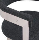 Romeo Dining Chairs Set of 2 - Elegant Upholstered Design with Brushed Chrome Frame for Modern Style