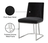 Heidi Velvet Contemporary Dining Chair Set - Glamorous Design with Plush Comfort for Stylish Dining