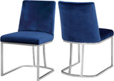 Heidi Velvet Contemporary Dining Chair Set - Glamorous Design with Plush Comfort for Stylish Dining
