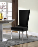 Serafina Velvet Dining Chair Set of 2 - Luxurious Upholstery with Chrome Legs & Regal Design