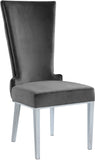 Serafina Velvet Dining Chair Set of 2 - Luxurious Upholstery with Chrome Legs & Regal Design