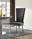 Serafina Velvet Dining Chair Set of 2 - Luxurious Upholstery with Chrome Legs & Regal Design