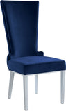 Serafina Velvet Dining Chair Set of 2 - Luxurious Upholstery with Chrome Legs & Regal Design