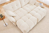 CHARLOTTE 78" 2-Seater Sofa with 2 Ottomans