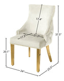 Tuft Luxurious Contemporary Dining Chair Set - Stunning Design with Gold Accents for Your Home