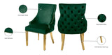 Tuft Luxurious Contemporary Dining Chair Set - Stunning Design with Gold Accents for Your Home