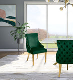 Tuft Luxurious Contemporary Dining Chair Set - Stunning Design with Gold Accents for Your Home