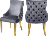 Tuft Luxurious Contemporary Dining Chair Set - Stunning Design with Gold Accents for Your Home
