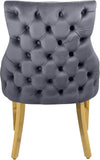 Tuft Luxurious Contemporary Dining Chair Set - Stunning Design with Gold Accents for Your Home
