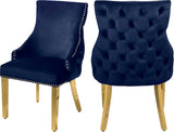 Tuft Luxurious Contemporary Dining Chair Set - Stunning Design with Gold Accents for Your Home