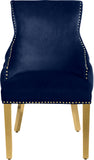Tuft Luxurious Contemporary Dining Chair Set - Stunning Design with Gold Accents for Your Home
