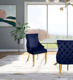 Tuft Luxurious Contemporary Dining Chair Set - Stunning Design with Gold Accents for Your Home