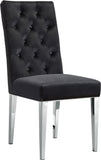 Juno Contemporary Dining Chair Set of 2 - Plush Upholstery with Stylish Chrome Base for Elegance