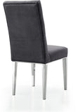 Juno Contemporary Dining Chair Set of 2 - Plush Upholstery with Stylish Chrome Base for Elegance