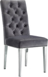 Juno Contemporary Dining Chair Set of 2 - Plush Upholstery with Stylish Chrome Base for Elegance