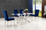 Juno Contemporary Dining Chair Set of 2 - Plush Upholstery with Stylish Chrome Base for Elegance