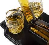 Ice Hockey Whiskey Decanter Set With 4 Helmet Whiskey Glasses