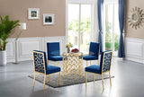 Opal Glass Contemporary Dining Table – Modern Geometric Design with Durable Metal and Elegant Finish