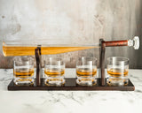 Baseball Bat Whiskey & Wine Decanter 4 Baseball Glasses (Standard Base)