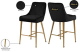Owen Contemporary Stool Set – Elegant Design with Polished Gold Legs and Matching Handle for Comfort