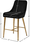 Owen Contemporary Stool Set – Elegant Design with Polished Gold Legs and Matching Handle for Comfort