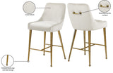 Owen Contemporary Stool Set – Elegant Design with Polished Gold Legs and Matching Handle for Comfort
