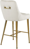 Owen Contemporary Stool Set – Elegant Design with Polished Gold Legs and Matching Handle for Comfort