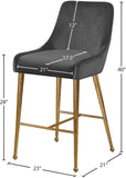 Owen Contemporary Stool Set – Elegant Design with Polished Gold Legs and Matching Handle for Comfort