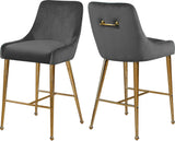Owen Contemporary Stool Set – Elegant Design with Polished Gold Legs and Matching Handle for Comfort