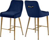 Owen Contemporary Stool Set – Elegant Design with Polished Gold Legs and Matching Handle for Comfort