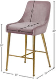 Owen Contemporary Stool Set – Elegant Design with Polished Gold Legs and Matching Handle for Comfort
