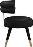 Fitzroy Velvet Dining Chair Set - Luxurious Contemporary Design with Gold-Capped Legs for Elegance