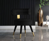 Fitzroy Velvet Dining Chair Set - Luxurious Contemporary Design with Gold-Capped Legs for Elegance