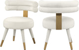 Fitzroy Velvet Dining Chair Set - Luxurious Contemporary Design with Gold-Capped Legs for Elegance
