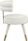Fitzroy Velvet Dining Chair Set - Luxurious Contemporary Design with Gold-Capped Legs for Elegance