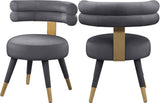 Fitzroy Velvet Dining Chair Set - Luxurious Contemporary Design with Gold-Capped Legs for Elegance
