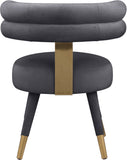Fitzroy Velvet Dining Chair Set - Luxurious Contemporary Design with Gold-Capped Legs for Elegance