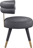 Fitzroy Velvet Dining Chair Set - Luxurious Contemporary Design with Gold-Capped Legs for Elegance