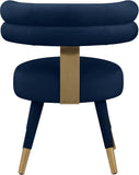 Fitzroy Velvet Dining Chair Set - Luxurious Contemporary Design with Gold-Capped Legs for Elegance