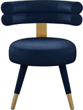 Fitzroy Velvet Dining Chair Set - Luxurious Contemporary Design with Gold-Capped Legs for Elegance