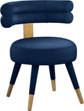 Fitzroy Velvet Dining Chair Set - Luxurious Contemporary Design with Gold-Capped Legs for Elegance