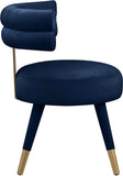 Fitzroy Velvet Dining Chair Set - Luxurious Contemporary Design with Gold-Capped Legs for Elegance